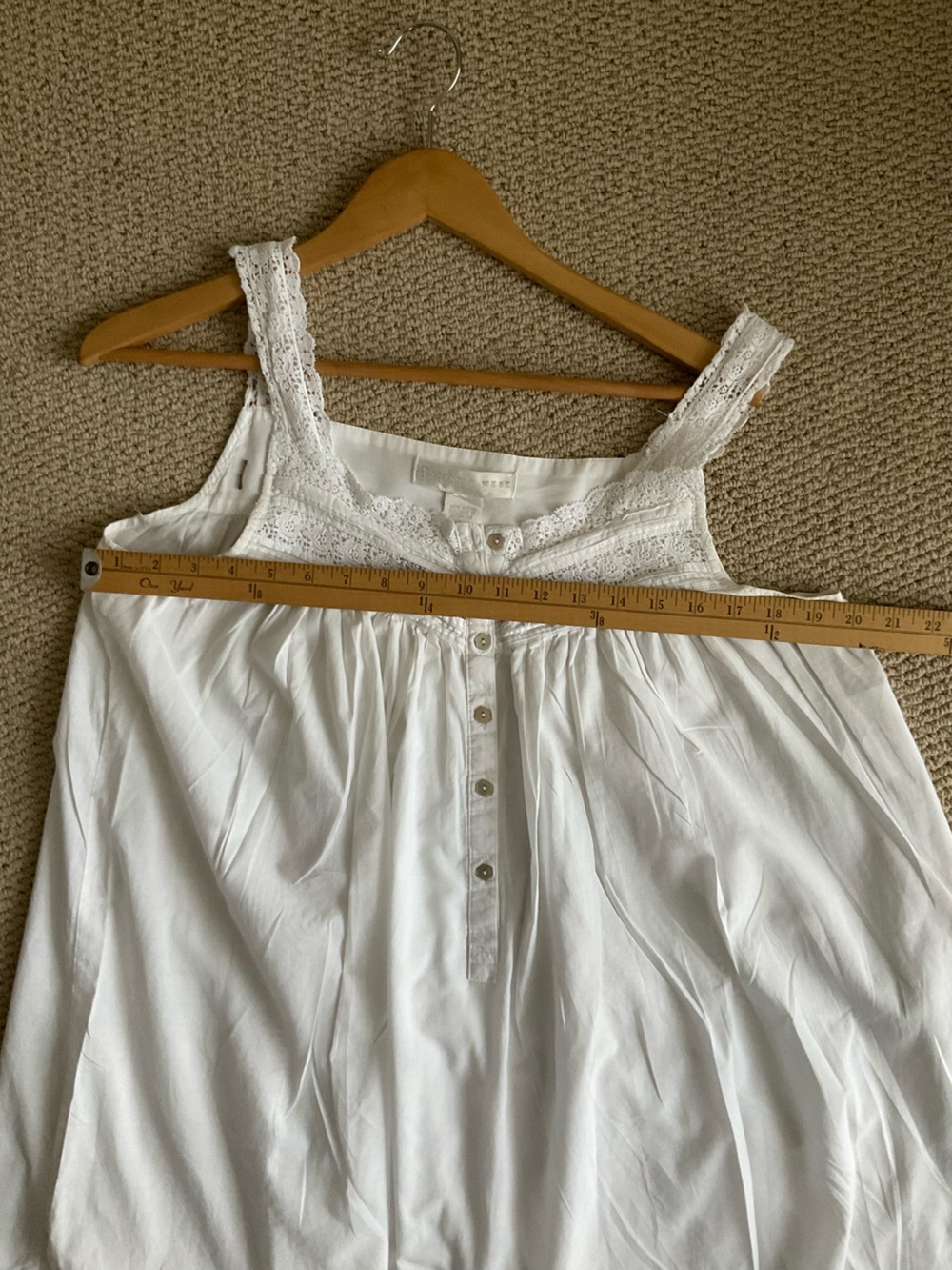 Eileen West Heirloom Dream Chemise Queen Anne Lace White Cottage Boho Nightgown - Picture 4 of 9